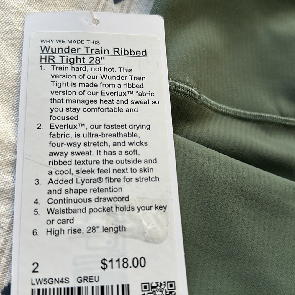 Lululemon Wunder Train Ribbed HR - Picture 3 of 3